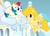 Size: 550x400 | Tagged: safe, artist:cheshiremoon7, lofty, starshine, pegasus, pony, g1, g4, closed mouth, cloud, cloudsdale, cute, female, flying, g1 to g4, generation leap, lofty can fly, loftybetes, mare, on a cloud, open mouth, open smile, sitting, smiling, stawwrshine