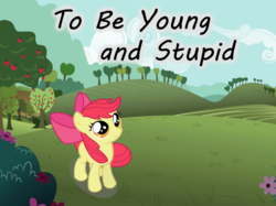 Size: 1001x750 | Tagged: safe, apple bloom, earth pony, pony, g4, apple, apple tree, author:crowley, bow, fanfic, female, filly, flower, food, solo, tree
