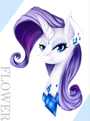 Size: 655x875 | Tagged: safe, artist:caramelflower, rarity, pony, g4, female, gem, solo