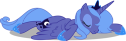 Size: 18392x6000 | Tagged: safe, artist:jordila-forge, princess luna, alicorn, pony, g4, absurd resolution, eyes closed, female, prone, s1 luna, simple background, solo, transparent background, vector