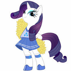 Size: 800x800 | Tagged: safe, artist:mol, rarity, g4, cheerleader, clothes, skirt