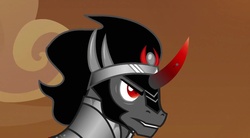 Size: 852x469 | Tagged: safe, screencap, king sombra, g4, the crystal empire, bust, portrait, reaction image, solo