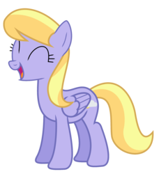 Size: 2000x2193 | Tagged: dead source, safe, artist:clitical-hit, cloud kicker, pegasus, pony, g4, ^^, eyes closed, female, high res, mare, open mouth, open smile, simple background, smiling, solo, transparent background, vector