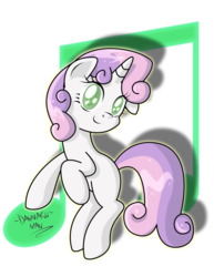 Size: 1926x2500 | Tagged: safe, artist:danmakuman, sweetie belle, pony, unicorn, g4, female, smiling, solo