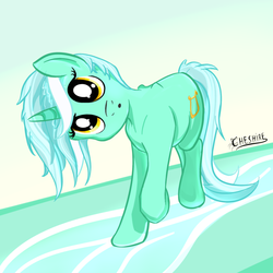 Size: 800x800 | Tagged: safe, artist:cheshiresdesires, lyra heartstrings, pony, unicorn, g4, curious, female, head tilt, open mouth, solo