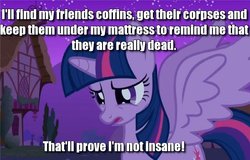 Size: 600x384 | Tagged: safe, edit, edited screencap, screencap, twilight sparkle, alicorn, pony, g4, magical mystery cure, caption, female, futurama, image macro, immortality blues, implied death, mare, solo, turanga leela, twilight sparkle (alicorn), twilight will outlive her friends