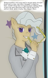 Size: 2343x3780 | Tagged: safe, mayor mare, earth pony, anthro, g4, ask, glasses, tumblr