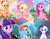 Size: 800x628 | Tagged: safe, artist:pekou, applejack, fluttershy, pinkie pie, rainbow dash, rarity, twilight sparkle, bird, earth pony, pegasus, pony, unicorn, g4, magical mystery cure, my little pony: friendship is magic, balloon, crying, female, mane six, mare, pinkamena diane pie, swapped cutie marks, unicorn twilight