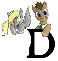 Size: 848x891 | Tagged: safe, artist:augustraes, derpy hooves, doctor whooves, time turner, pegasus, pony, g4, female, male, mare, ship:doctorderpy, shipping, simple background, straight, the d, transparent background
