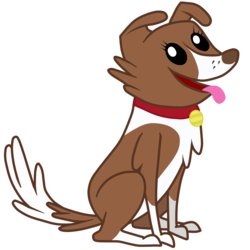 Size: 1000x1000 | Tagged: artist needed, source needed, safe, winona, dog, g4, collar, female, simple background, solo, tongue out, transparent background, vector