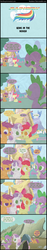 Size: 1024x5453 | Tagged: safe, artist:narflarg, apple bloom, scootaloo, spike, sweetie belle, g4, comic, cutie mark crusaders