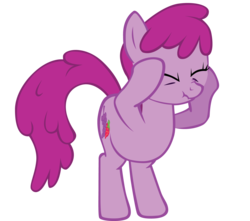 Size: 1700x1500 | Tagged: safe, artist:ocarina0ftimelord, berry punch, berryshine, g4, berry scrunch, bipedal, eyes closed, reaction image, scrunchy face, simple background, transparent background, vector