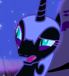 Size: 354x390 | Tagged: safe, screencap, nightmare moon, g4, bust, cropped, open mouth, portrait, reaction image, solo