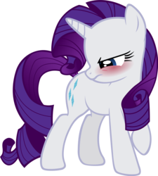 Size: 1872x2078 | Tagged: safe, artist:ocarina0ftimelord, rarity, pony, g4, blushing, female, simple background, solo, transparent background, vector