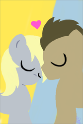 Size: 640x960 | Tagged: safe, artist:midnight3128, derpy hooves, doctor whooves, time turner, pegasus, pony, g4, female, mare, ship:doctorderpy, shipping