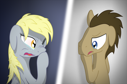 Size: 6000x3969 | Tagged: safe, derpy hooves, doctor whooves, time turner, pegasus, pony, g4, female, mare