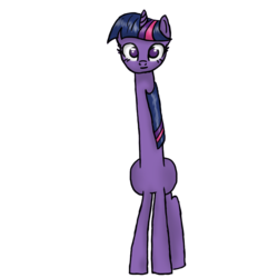 Size: 1000x1000 | Tagged: safe, artist:rain-gear, twilight sparkle, pony, unicorn, g4, exploitable meme, female, long neck, mare, meme, nope, nope.avi, simple background, solo, transparent background, unicorn twilight, wat