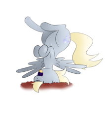 Size: 1700x2000 | Tagged: safe, derpy hooves, pegasus, pony, g4, female, mare, solo, upside down
