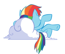 Size: 979x816 | Tagged: safe, artist:julietsbart, rainbow dash, pony, .mov, g4, cloud, female, simple background, solo, transparent background, vector