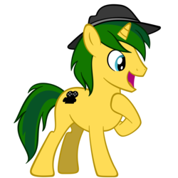 Size: 2048x2048 | Tagged: safe, artist:thecoltalition, oc, oc only, pony, unicorn, hat, simple background, solo, transparent background, vector
