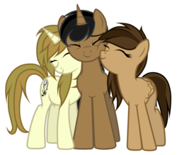 Size: 4000x3500 | Tagged: safe, artist:junkiesnewb, oc, oc only, pegasus, pony, unicorn, simple background, transparent background, vector