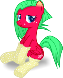 Size: 2293x2828 | Tagged: safe, artist:leopurofriki, oc, oc only, pegasus, pony, clothes, simple background, socks, solo, starberry, thigh highs, transparent background