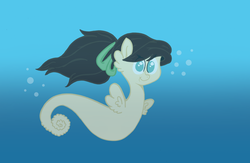 Size: 3523x2297 | Tagged: safe, artist:iguana14, sea pony, ponified, princess melody, shoo be doo, solo, the little mermaid, underwater