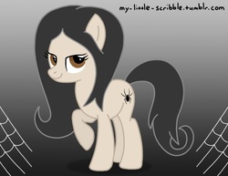 Size: 792x612 | Tagged: safe, artist:scribble, 30 minute art challenge, morticia addams, ponified, the addams family