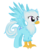 Size: 1001x1004 | Tagged: safe, artist:tomboytechnology, oc, oc only, oc:aqua breeze, classical hippogriff, hippogriff, simple background, smiling, solo, spread wings, transparent background, vector