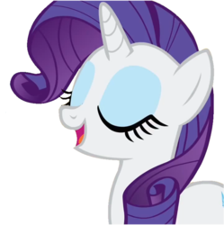 Size: 720x722 | Tagged: safe, artist:acuario1602, rarity, pony, unicorn, g4, eyes closed, open mouth, simple background, vector, white background