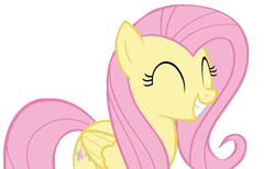 Size: 1001x617 | Tagged: safe, artist:acuario1602, fluttershy, pegasus, pony, g4, eyes closed, female, mare, pixelated, simple background, smiling, solo, vector, white background