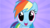 Size: 1258x714 | Tagged: safe, rainbow dash, pegasus, pony, g4, giant soul sucking eyes, open mouth, open smile, smiling, solo, sunburst background, wallpaper