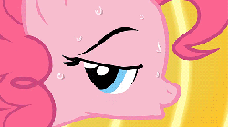 Size: 640x360 | Tagged: safe, artist:tiarawhy, pinkie pie, earth pony, pony, pantsu.html, g4, animated, explicit source, female, headbob, imminent mooning, lidded eyes, looking back, questionable source, show accurate, solo, suggestive source, sweat, tongue out