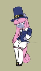 Size: 493x850 | Tagged: safe, artist:carnifex, oc, oc only, oc:velvet, anthro, pilgrim outfit