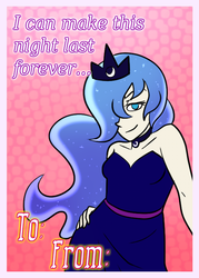 Size: 500x700 | Tagged: safe, artist:7nights, princess luna, human, g4, female, humanized, solo, valentine