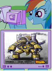 Size: 442x606 | Tagged: safe, rainbow dash, g4, chelonra, exploitable meme, kaiju combat, tv meme