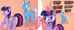 Size: 1000x410 | Tagged: safe, artist:darkstarchan, trixie, twilight sparkle, g4