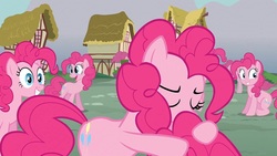 Size: 1280x720 | Tagged: safe, screencap, pinkie pie, g4, too many pinkie pies, clone, pinkie clone