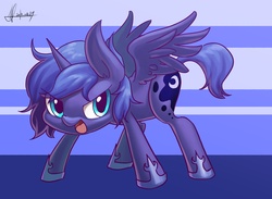 Size: 2144x1566 | Tagged: safe, artist:jggjqm522, princess luna, pony, g4, rule 63, solo, woona