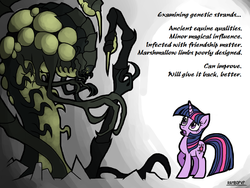 Size: 1024x768 | Tagged: safe, artist:rambopvp, twilight sparkle, zerg, g4, abathur, crossover, starcraft 2