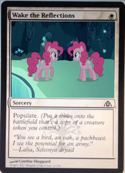 Size: 423x589 | Tagged: safe, pinkie pie, g4, card, cave, cave pool, magic the gathering, mirror pool