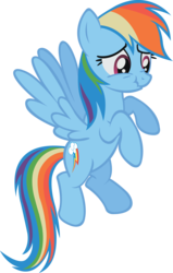 Size: 2880x4540 | Tagged: safe, artist:midnite99, rainbow dash, pony, g4, secret of my excess, female, flying, scrunchy face, simple background, solo, transparent background, vector
