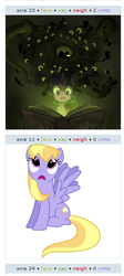 Size: 269x603 | Tagged: safe, cloud kicker, twilight sparkle, g4, black book, exploitable meme, hermaeus mora, juxtaposition, juxtaposition win, meta, the elder scrolls