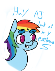 Size: 1147x1486 | Tagged: artist needed, safe, rainbow dash, g4, eyebrows