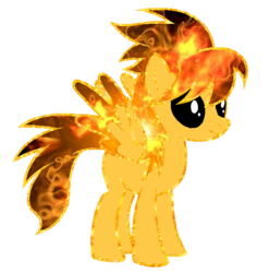 Size: 644x653 | Tagged: safe, cloudchaser, oc, pegasus, pony, g4, fire, recolor, simple background, transparent background