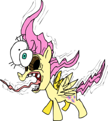 Size: 1000x1127 | Tagged: safe, artist:colossalstinker, fluttershy, g4, cartoony, dislodged eye, eye bulging, female, mare