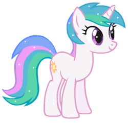 Size: 617x596 | Tagged: safe, artist:colossalstinker, lyra heartstrings, princess celestia, pony, unicorn, g4, female, mare, palette swap, simple background, solo, transparent background