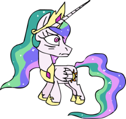 Size: 957x900 | Tagged: safe, artist:colossalstinker, princess celestia, alicorn, pony, g4, female, mare, simple background, solo, transparent background