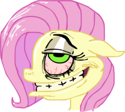 Size: 700x626 | Tagged: safe, artist:colossalstinker, fluttershy, g4, bloodshot eyes