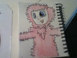 Size: 960x720 | Tagged: safe, artist:trueinfinitycore, oc, oc only, oc:fluffle puff, human, eared humanization, fluffy, humanized, traditional art